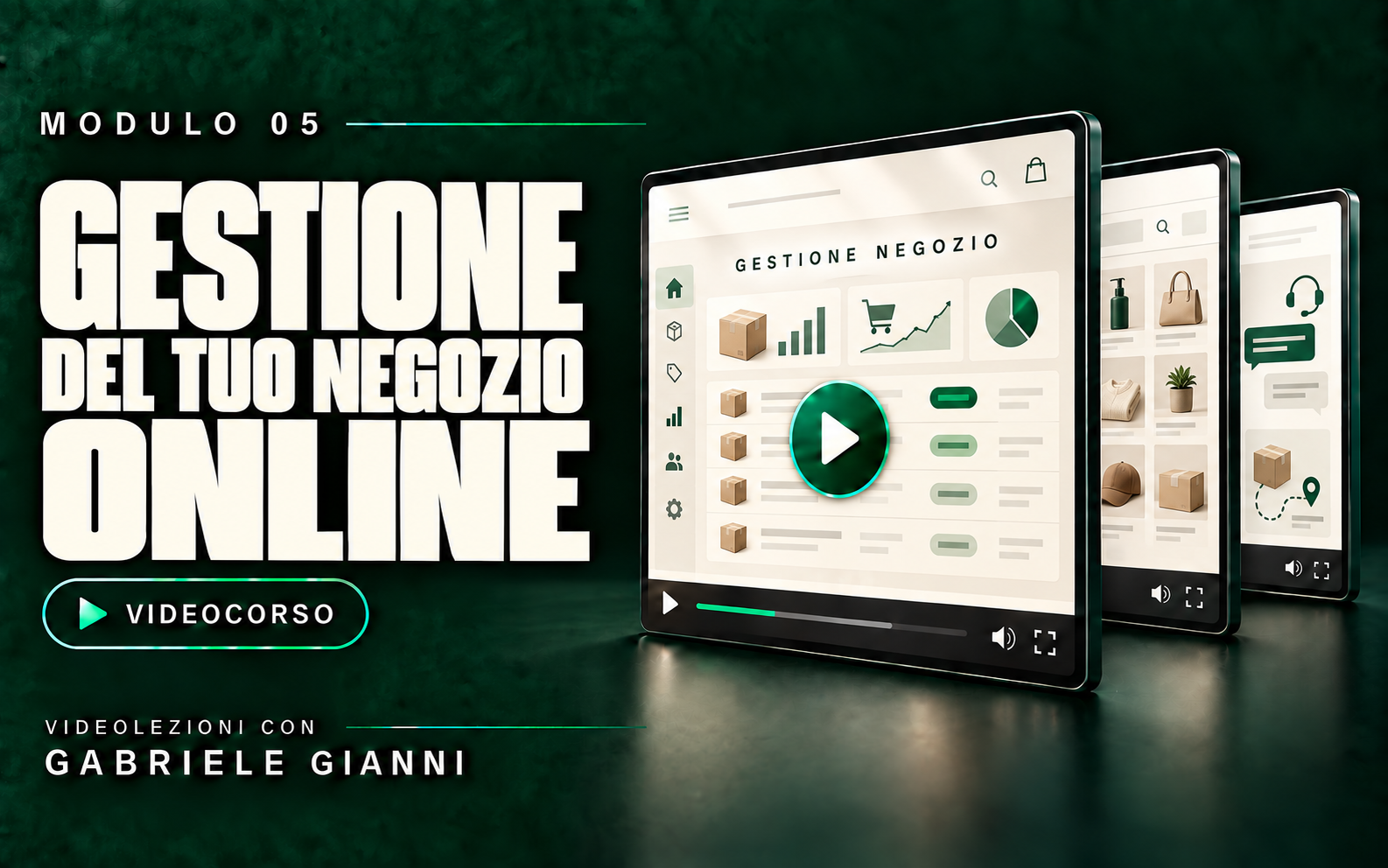 Modulo 05 — copertina GESTIONE DEL TUO NEGOZIO ONLINE